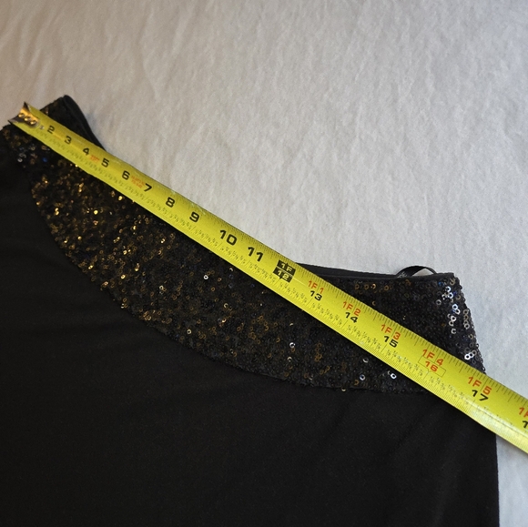 Rachel Zoe Azur One Shoulder Black Sequin Maxi Dress - Picture 8 of 12